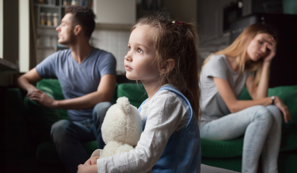 Upset,Frustrated,Little,Girl,Tired,Of,Parent,Fight,,Toddler,Daughter